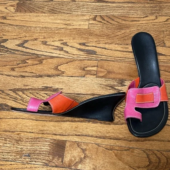 Pink and Orange Wedges - Picture 2 of 3